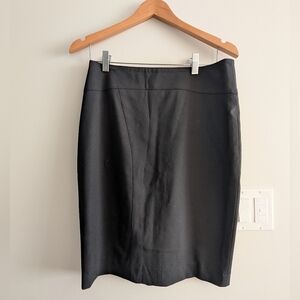 Judith & Charles Black Pencil Skirt Virgin Wool Minimalist Staple Office Contour